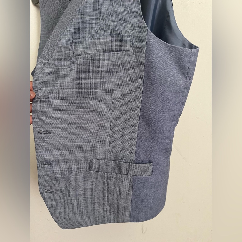 Men’s 2-piece INC International Concepts Blue Vest with Matching Pant - Picture 6 of 9